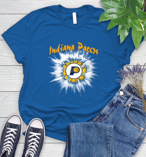 Indiana Pacers NBA Basketball Rip Sports Women's T-Shirt 12