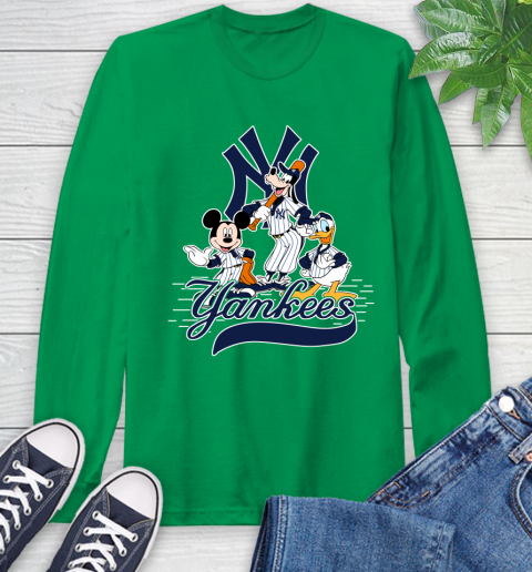 MLB New York Yankees Mickey Mouse Donald Duck Goofy Baseball T Shirt Long Sleeve T-Shirt 8