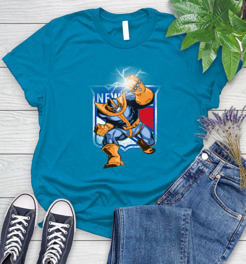 New York Rangers NHL Hockey Thanos Avengers Infinity War Marvel Women's T-Shirt 10