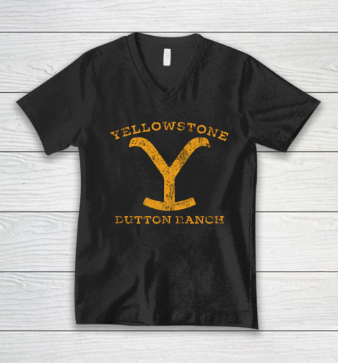 Yellowstone Shirt Dutton Ranch V-Neck T-Shirt