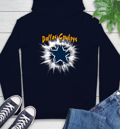 Dallas Cowboys NFL Football Adoring Fan Rip Sports Hoodie 3