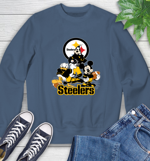 NFL Pittsburgh Steelers Mickey Mouse Donald Duck Goofy Football Shirt Sweatshirt 8