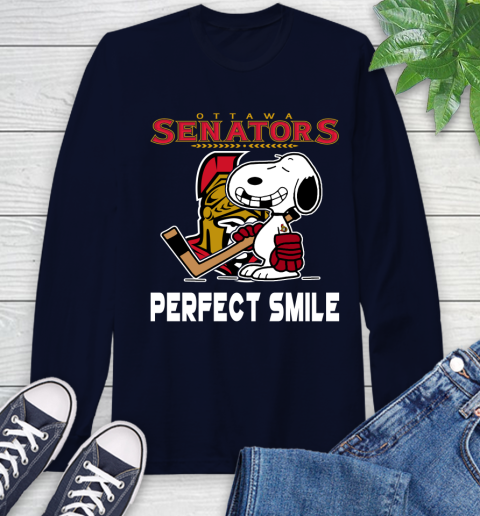 NHL New York Rangers Snoopy Perfect Smile The Peanuts Movie Hockey T Shirt Long Sleeve T-Shirt 3