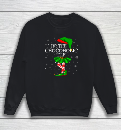 Family Matching Women Girls I m The Chocoholic Elf Christmas Sweatshirt