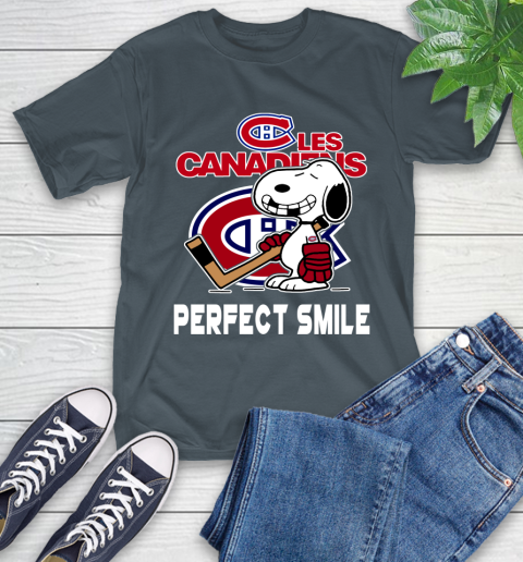 NHL Montreal Canadiens Snoopy Perfect Smile The Peanuts Movie Hockey T Shirt T-Shirt 10