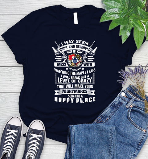 Toronto Maple Leafs NHL Hockey Don't Mess With Me While I'm Watching My Team Sports Women's T-Shirt 2