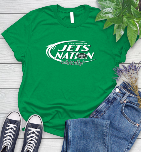 NFL A True Friend Of The New York Jets Dilly Dilly Football Sports Women's T-Shirt 9