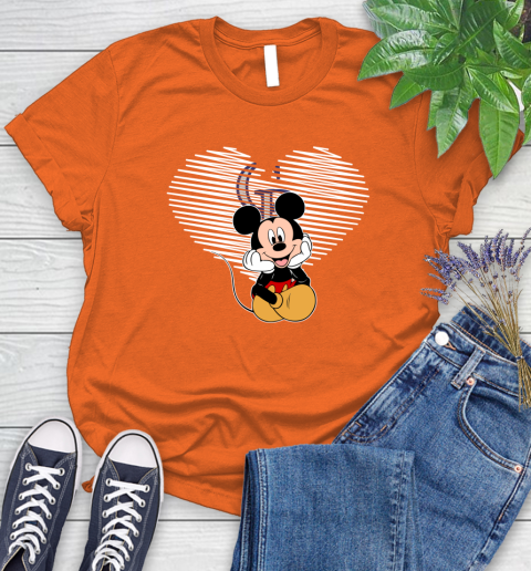 MLB Colorado Rockies The Heart Mickey Mouse Disney Baseball T Shirt_000 Women's T-Shirt 3