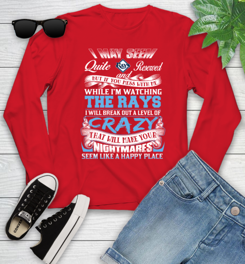 Tampa Bay Rays MLB Baseball Don't Mess With Me While I'm Watching My Team Youth Long Sleeve 11