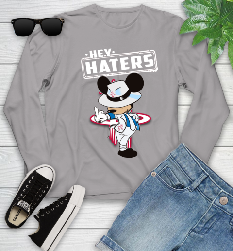 NBA Hey Haters Mickey Basketball Sports Houston Rockets Youth Long Sleeve 5