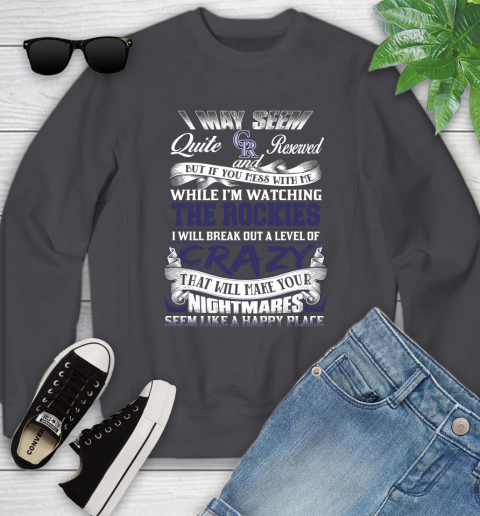 Colorado Rockies MLB Baseball Don't Mess With Me While I'm Watching My Team Youth Sweatshirt 5