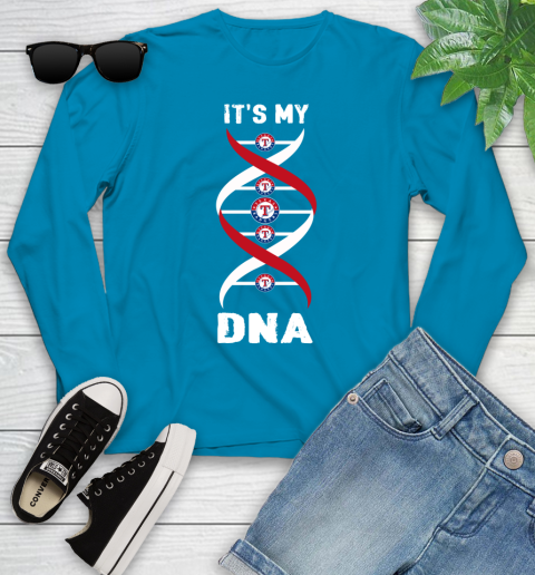 Texas Rangers MLB Baseball It's My DNA Sports Youth Long Sleeve 8
