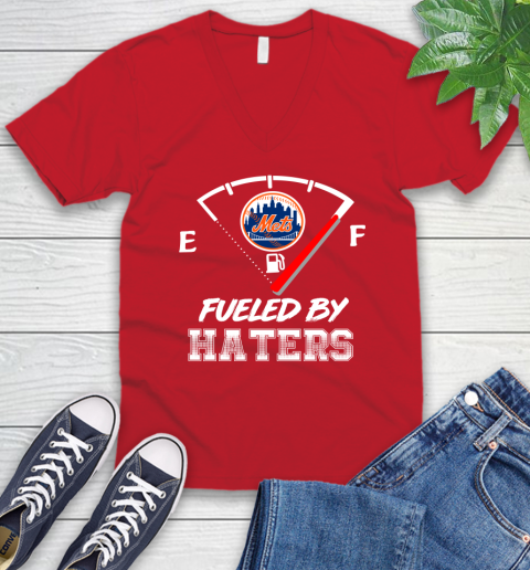 New York Mets MLB Baseball Fueled By Haters Sports V-Neck T-Shirt 6
