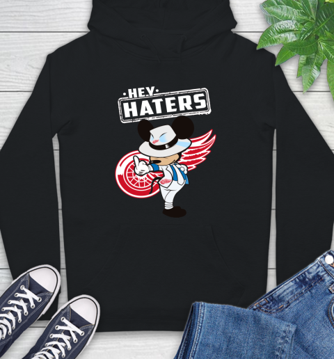 NHL Hey Haters Mickey Hockey Sports Detroit Red Wings Hoodie