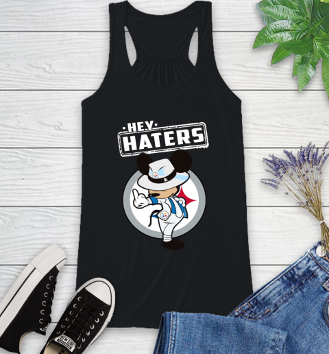 NFL Hey Haters Mickey Football Sports Pittsburgh Steelers Racerback Tank