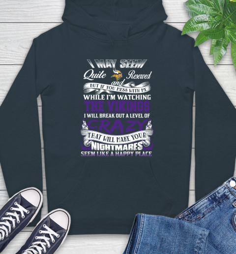 Minnesota Vikings NFL Football Don't Mess With Me While I'm Watching My Team Hoodie 7