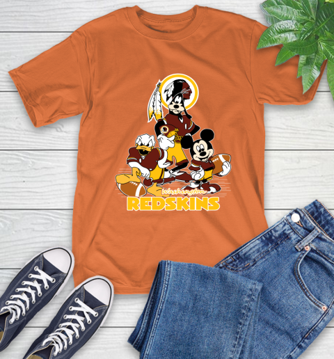 NFL Washington Redskins Mickey Mouse Donald Duck Goofy Football Shirt T-Shirt 4