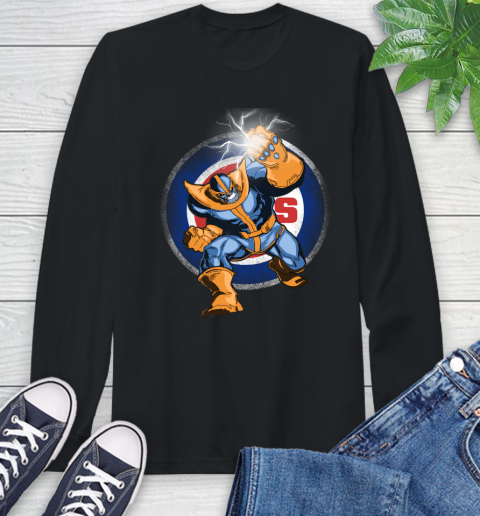Chicago Cubs MLB Baseball Thanos Avengers Infinity War Marvel Long Sleeve T-Shirt