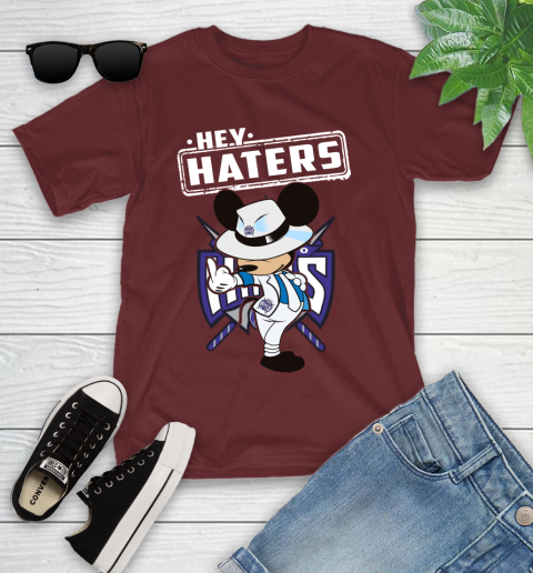 NBA Hey Haters Mickey Basketball Sports Sacramento Kings Youth T-Shirt 14