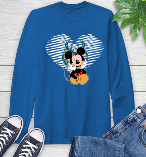 NBA Milwaukee Bucks The Heart Mickey Mouse Disney Basketball Long Sleeve T-Shirt 10
