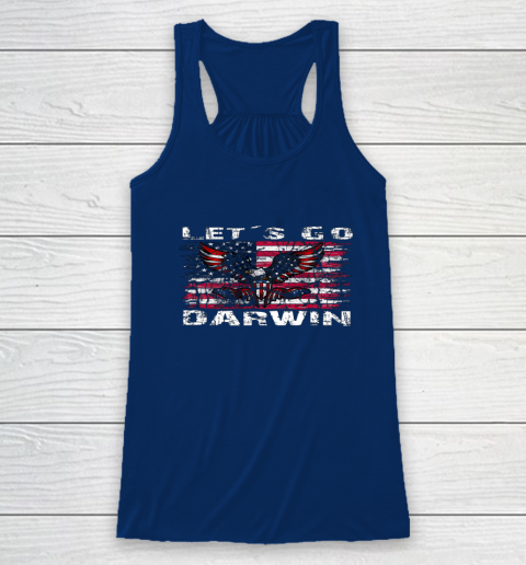 Let's go Darwin America Flag Eagle Racerback Tank 4