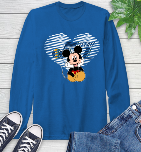 NBA Utah Jazz The Heart Mickey Mouse Disney Basketball Long Sleeve T-Shirt 10