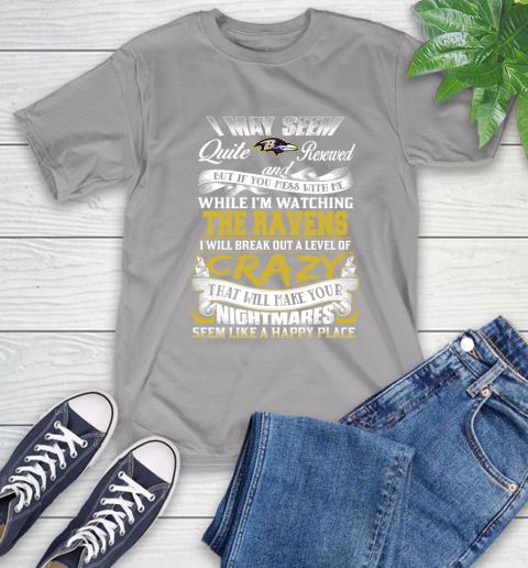 Baltimore Ravens NFL Football Don't Mess With Me While I'm Watching My Team T-Shirt 6