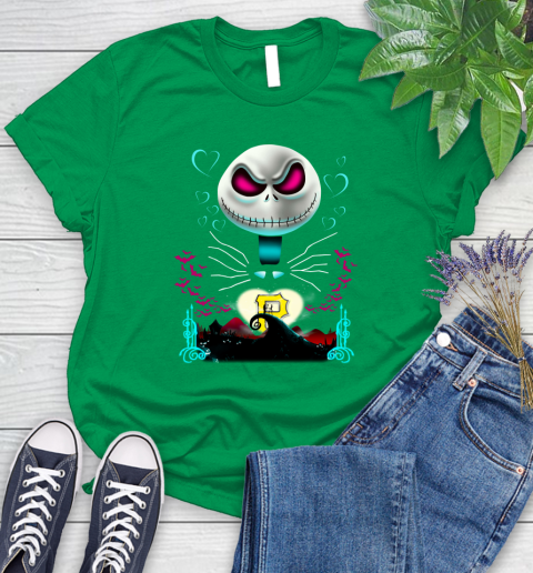 MLB Pittsburgh Pirates Jack Skellington Sally The Nightmare Before Christmas Baseball Women's T-Shirt 9
