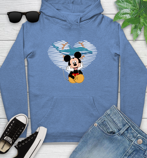 NFL Miami Dolphins The Heart Mickey Mouse Disney Football T Shirt_000 Youth Hoodie 13