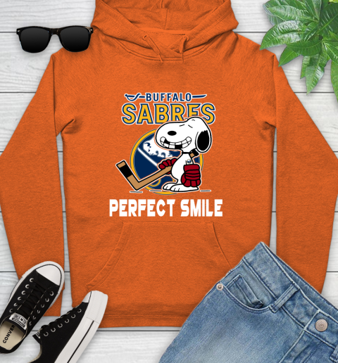 NHL Buffalo Sabres Snoopy Perfect Smile The Peanuts Movie Hockey T Shirt Youth Hoodie 4
