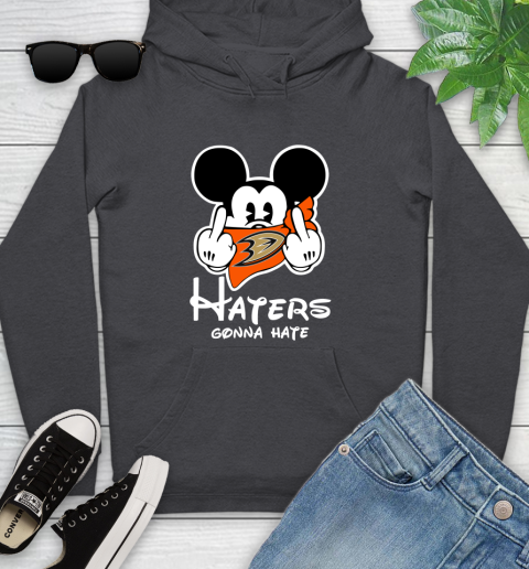 NHL Anaheim Ducks Haters Gonna Hate Mickey Mouse Disney Hockey T Shirt Youth Hoodie 8