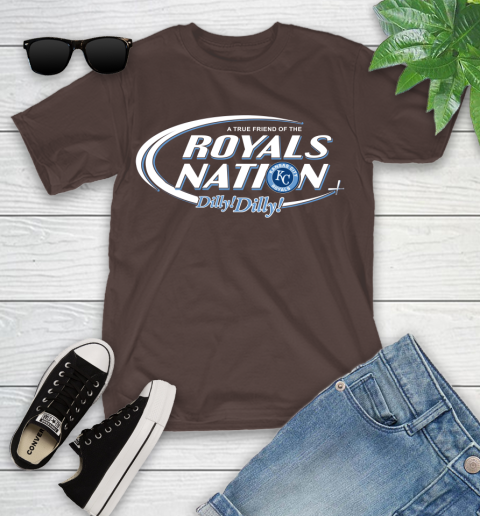 MLB A True Friend Of The Kansas City Royals Dilly Dilly Baseball Sports Youth T-Shirt 7