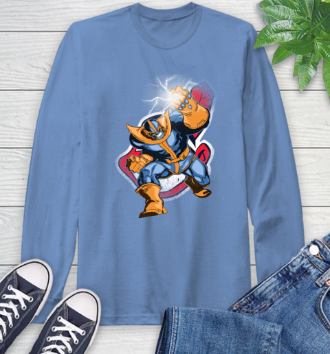 Cleveland Indians MLB Baseball Thanos Avengers Infinity War Marvel Long Sleeve T-Shirt 12