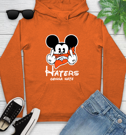 NFL Denver Broncos Haters Gonna Hate Mickey Mouse Disney Football T Shirt Youth Hoodie 4