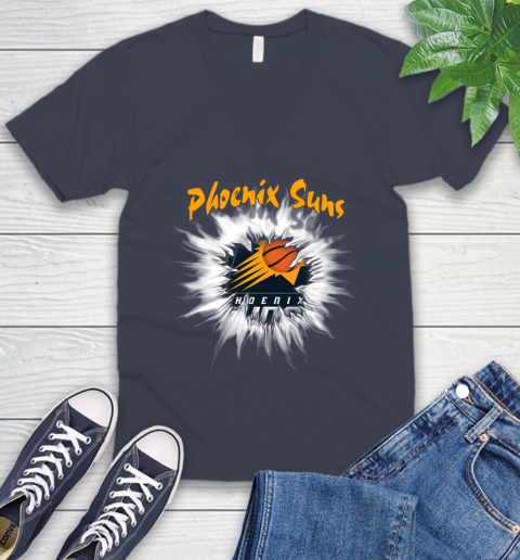 Phoenix Suns NBA Basketball Rip Sports V-Neck T-Shirt 8
