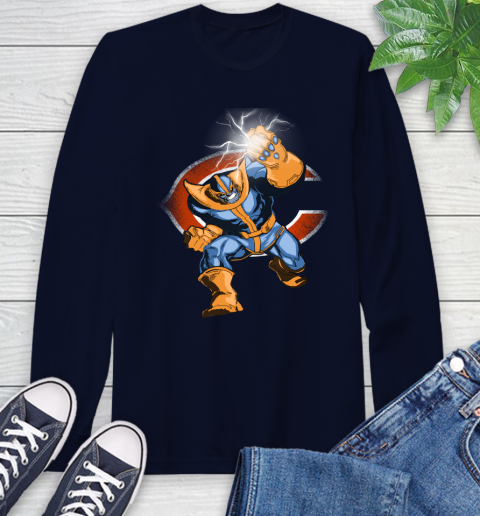 Chicago Bears NFL Football Thanos Avengers Infinity War Marvel Long Sleeve T-Shirt 3