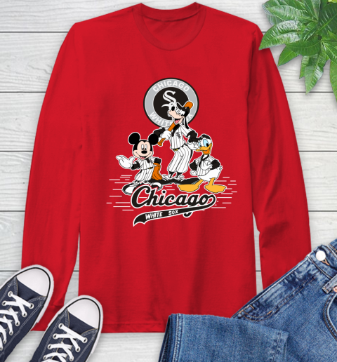MLB Chicago White Sox Mickey Mouse Donald Duck Goofy Baseball T Shirt Long Sleeve T-Shirt 11