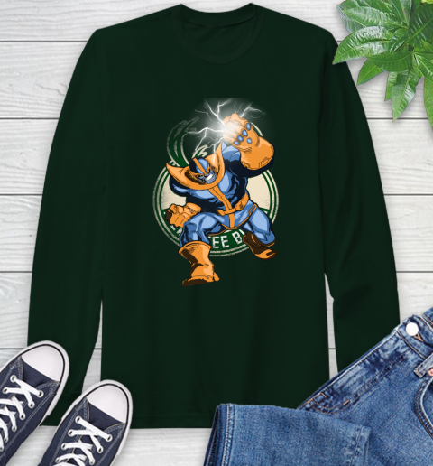 Milwaukee Bucks NBA Basketball Thanos Avengers Infinity War Marvel Long Sleeve T-Shirt 7