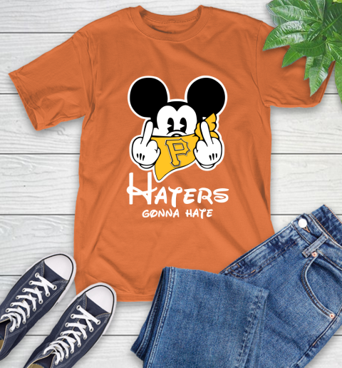 MLB Pittsburgh Pirates Haters Gonna Hate Mickey Mouse Disney Baseball T Shirt_000 T-Shirt 4
