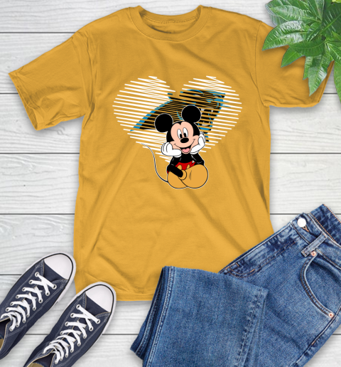 NFL Carolina Panthers The Heart Mickey Mouse Disney Football T Shirt_000 T-Shirt 2