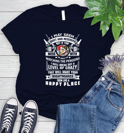 Pittsburgh Penguins NHL Hockey Don't Mess With Me While I'm Watching My Team Sports Women's T-Shirt 2