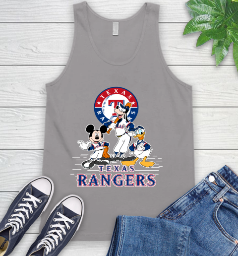 MLB Texas Rangers Mickey Mouse Donald Duck Goofy Baseball T Shirt Tank Top 4 MLB Texas Rangers Mickey Mouse Donald Duck Goofy Baseball T Shirt Tank Top - Image 4