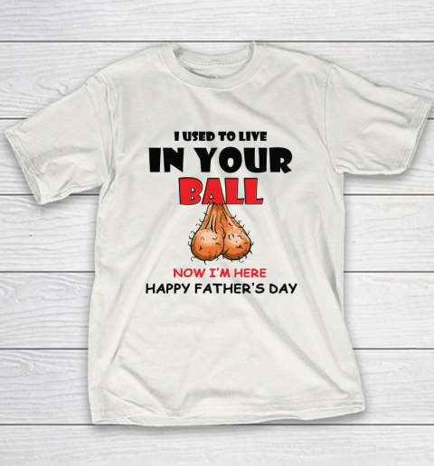 I Used To Live In Your Balls Funny Dad Father's Day Youth T-Shirt