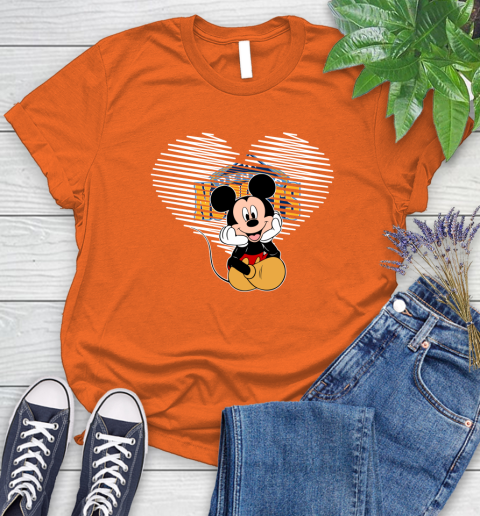 NBA Denver Nuggets The Heart Mickey Mouse Disney Basketball Women's T-Shirt 3