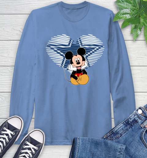 NFL Dallas Cowboys The Heart Mickey Mouse Disney Football T Shirt_000 Long Sleeve T-Shirt 12