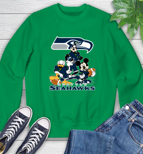 NFL Seattle Seahawks Mickey Mouse Donald Duck Goofy Football Shirt Sweatshirt 7