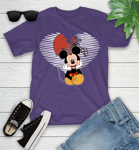 NFL Cleveland Browns The Heart Mickey Mouse Disney Football T Shirt_000 Youth T-Shirt 3