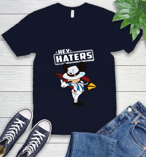 NFL Hey Haters Mickey Football Sports Arizona Cardinals V-Neck T-Shirt 2