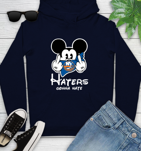 NHL New York Islanders Haters Gonna Hate Mickey Mouse Disney Hockey T Shirt Youth Hoodie 3