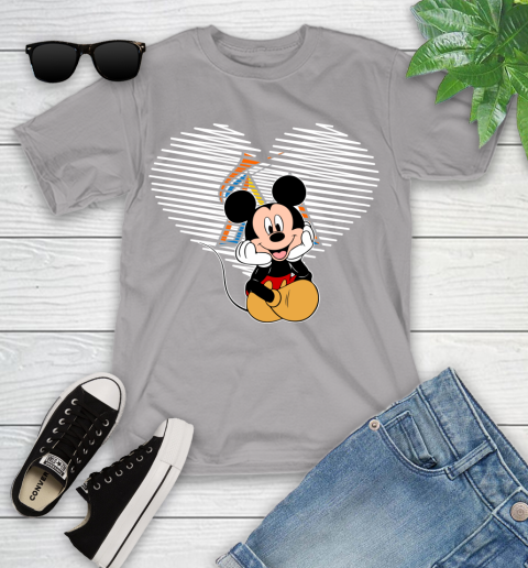 MLB Miami Marlins The Heart Mickey Mouse Disney Baseball T Shirt_000 Youth T-Shirt 4